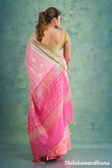 Border Detailed Linen Cotton Saree