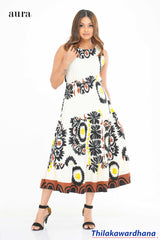 Aura Printed Midi Dress