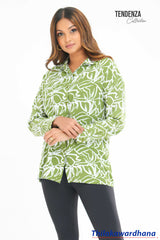 Tendenza Dropped Shoulder Buttoned Up Printed Shirt