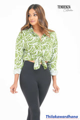 Tendenza Dropped Shoulder Buttoned Up Printed Shirt