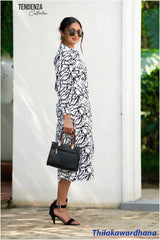 Tendenza Long Sleeve Printed Dress