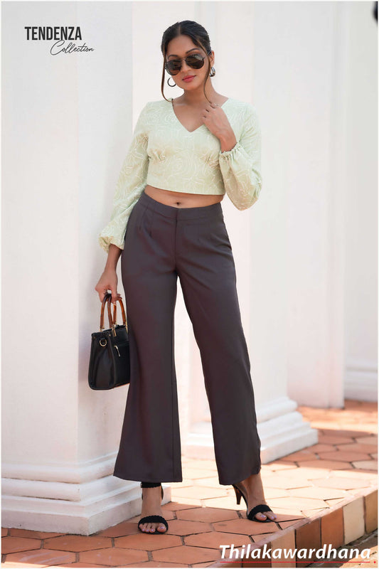 Tendenza High Waist Seam Detailed Pant