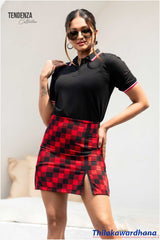 Tendenza Gingham Mini Skirt