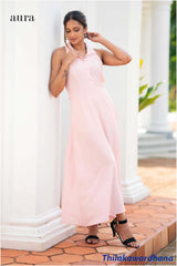 Aura Sleeveless Waist Belted Maxi Dress