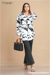 Engage Long Sleeve Printed Top