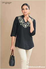 Engage Embroidered Linen Top