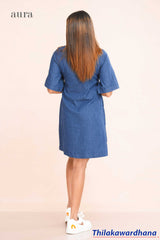 Aura Denim Chambray Shift Dress