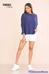 Tendenza Boat Neck Loose Fitted Tee