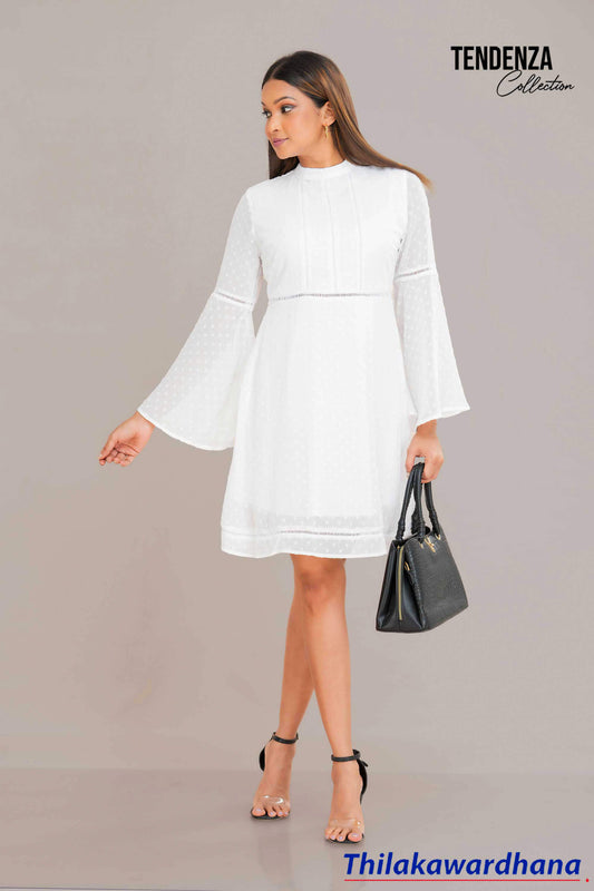 Tendenza Bell Sleeve Lace Detailed Dress