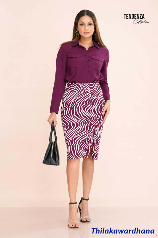 Tendenza Front Slit Detail Pencil Skirt