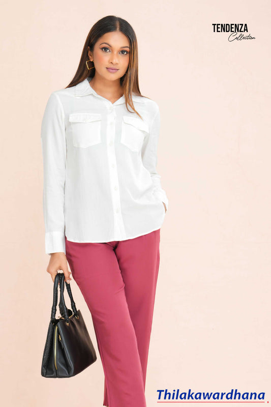 Tendenza Long Sleeve Pocket Detailed Shirt