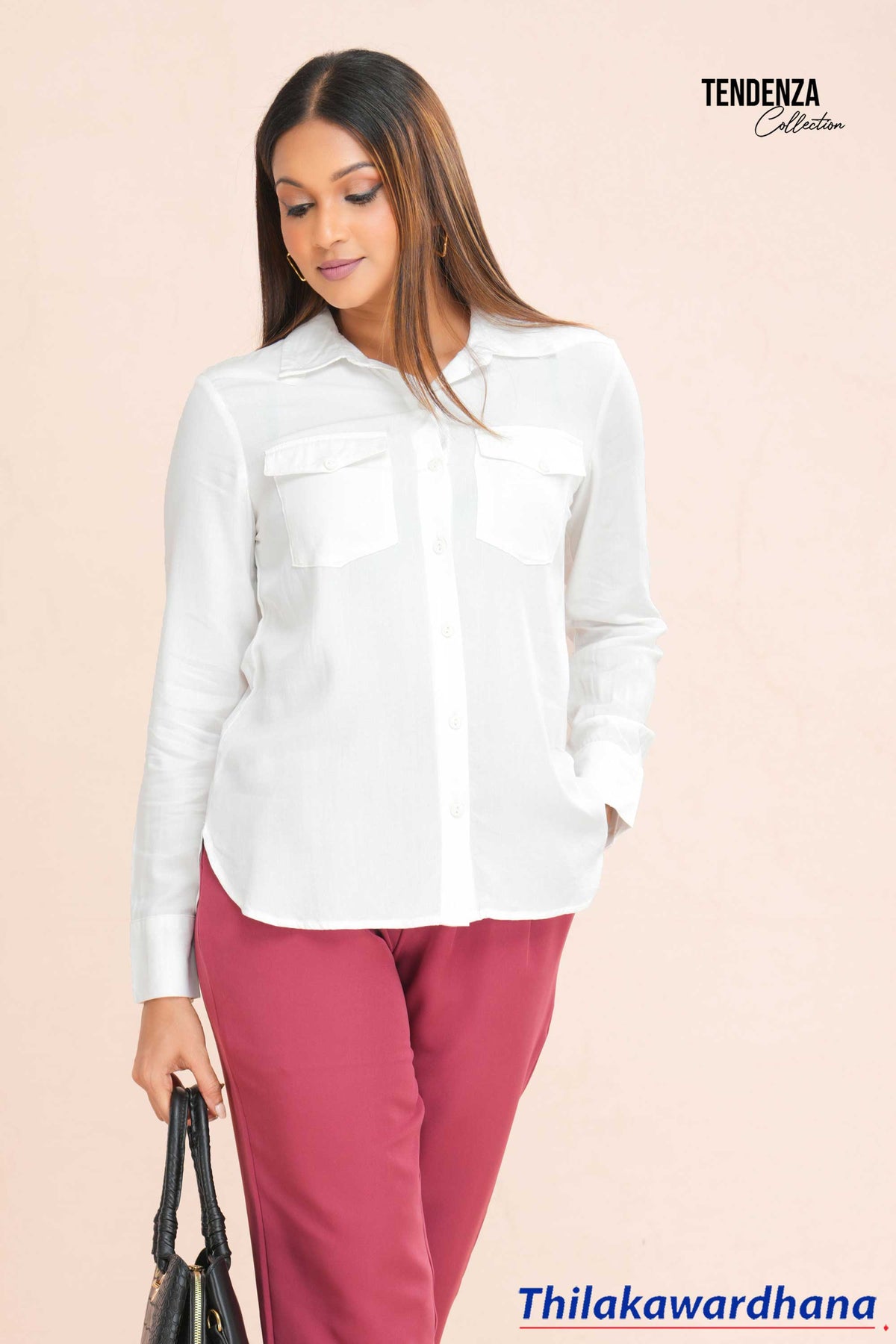 Tendenza Long Sleeve Pocket Detailed Shirt