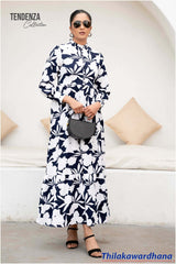 Tendenza Bishop Sleeve Tiered Maxi Dress