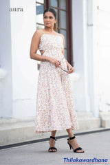 Aura Back Open Smocked Maxi Dress