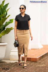 Akasi High Waist Chino Skirt