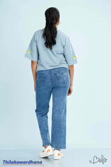 Bella Sleeve Embroidered T Shirt