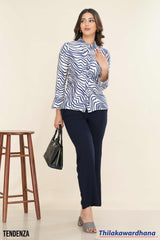 Tendenza Long Sleeve Printed Top