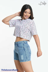 Ripped Denim Short