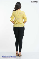 Tendenza 3/4 Sleeve Floral Printed Top