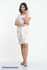 Printed Night Dress - Free Size