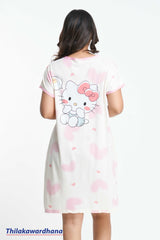 Printed Night Dress - Free Size