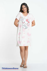 Printed Night Dress - Free Size