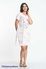 Printed Night Dress - Free Size