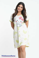 Printed Night Dress - Free Size