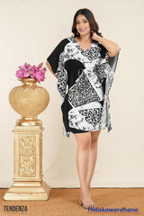 Tendenza Monochrome Muse Kaftan Dress