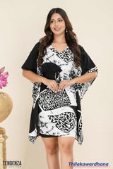 Tendenza Monochrome Muse Kaftan Dress