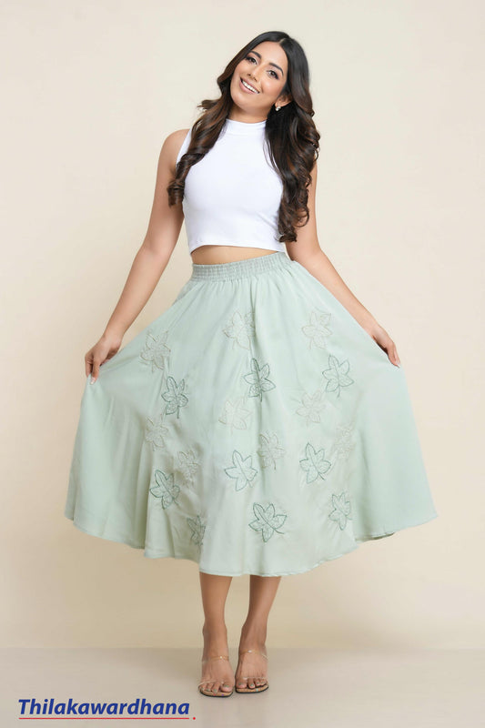 Aura Leaflight Charm Maxi Skirt