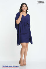 Tendenza V Shape Neckline Kaftan Dress