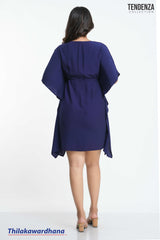 Tendenza V Shape Neckline Kaftan Dress