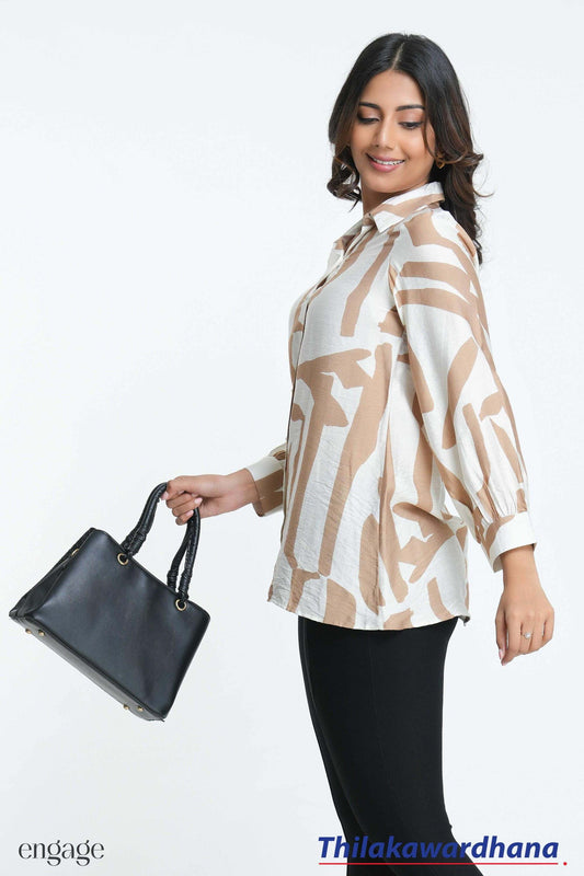 Engage Long Sleeve Printed Top