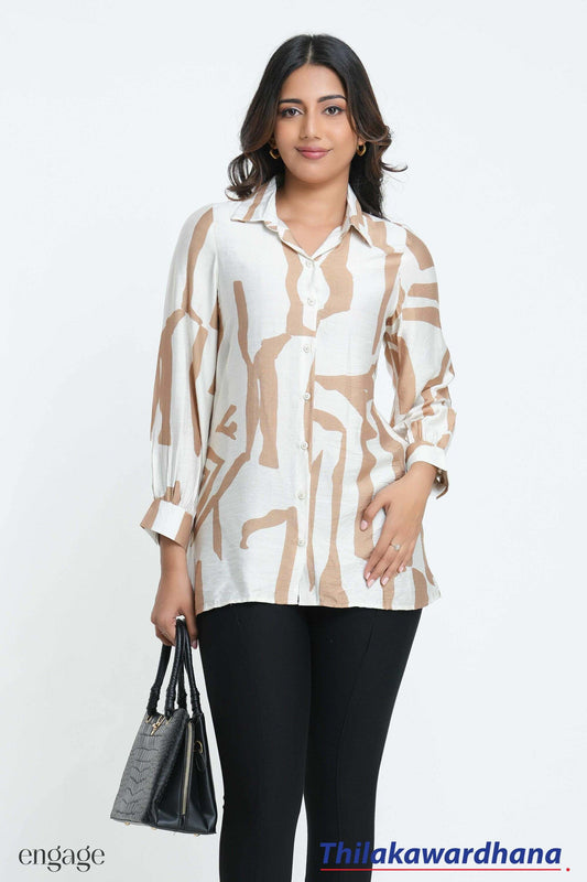 Engage Long Sleeve Printed Top