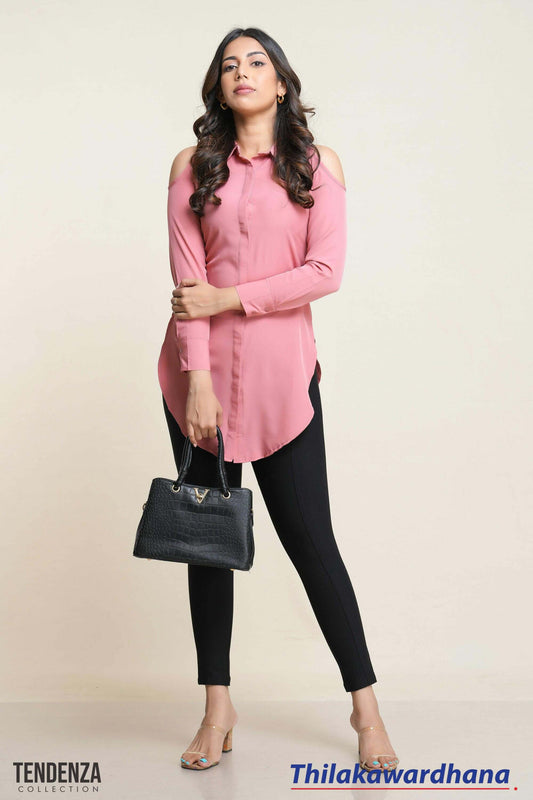 Tendenza Long Sleeve Cut Out Detailed Top