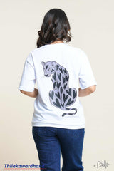 Bella Leopard Printed  Drop Shoulder Tee