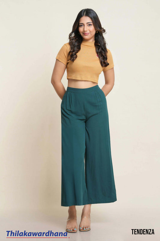 Tendenza Wide Leg High Waist Pant