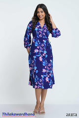 Tendenza Blue Mirage Wrap Dress