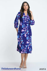 Tendenza Blue Mirage Wrap Dress