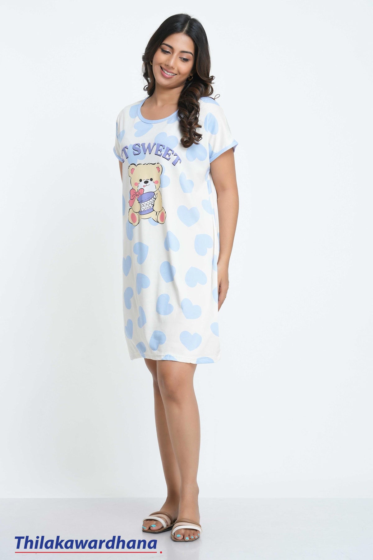 Printed Night Dress - Free Size