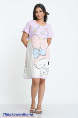 Printed Night Dress - Free Size