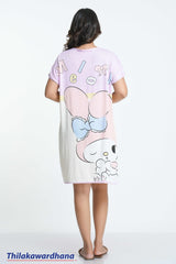 Printed Night Dress - Free Size