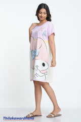 Printed Night Dress - Free Size