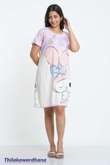 Printed Night Dress - Free Size