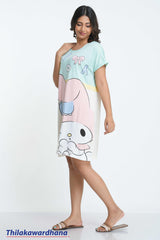 Printed Night Dress - Free Size