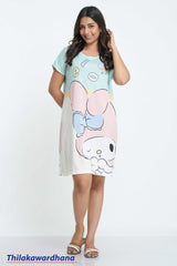 Printed Night Dress - Free Size