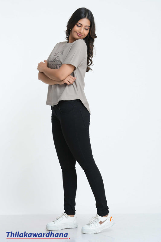 High Rise Black Jean