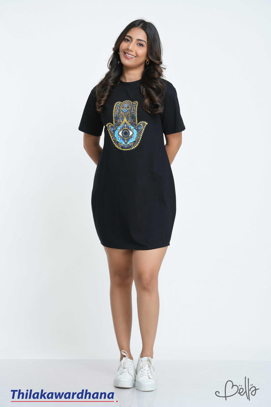 Bella Graphic Printed T Shirt Dress