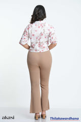 Akasi Ribbed Knit Bell-Bottom Trousers
